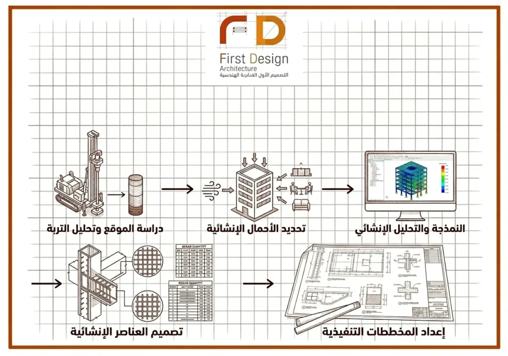 خطوات التصميم الانشائي دليلك لبناء آمن ومتين في الرياض