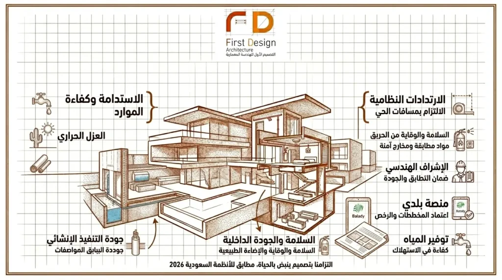 دليل كود البناء السعودي للمباني السكنية الاشتراطات وأهم المتطلبات 2026