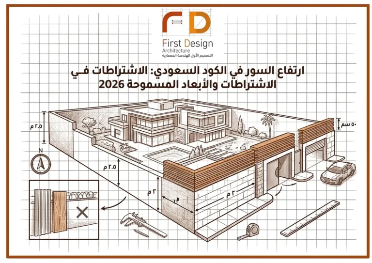 ارتفاع السور في الكود السعودي