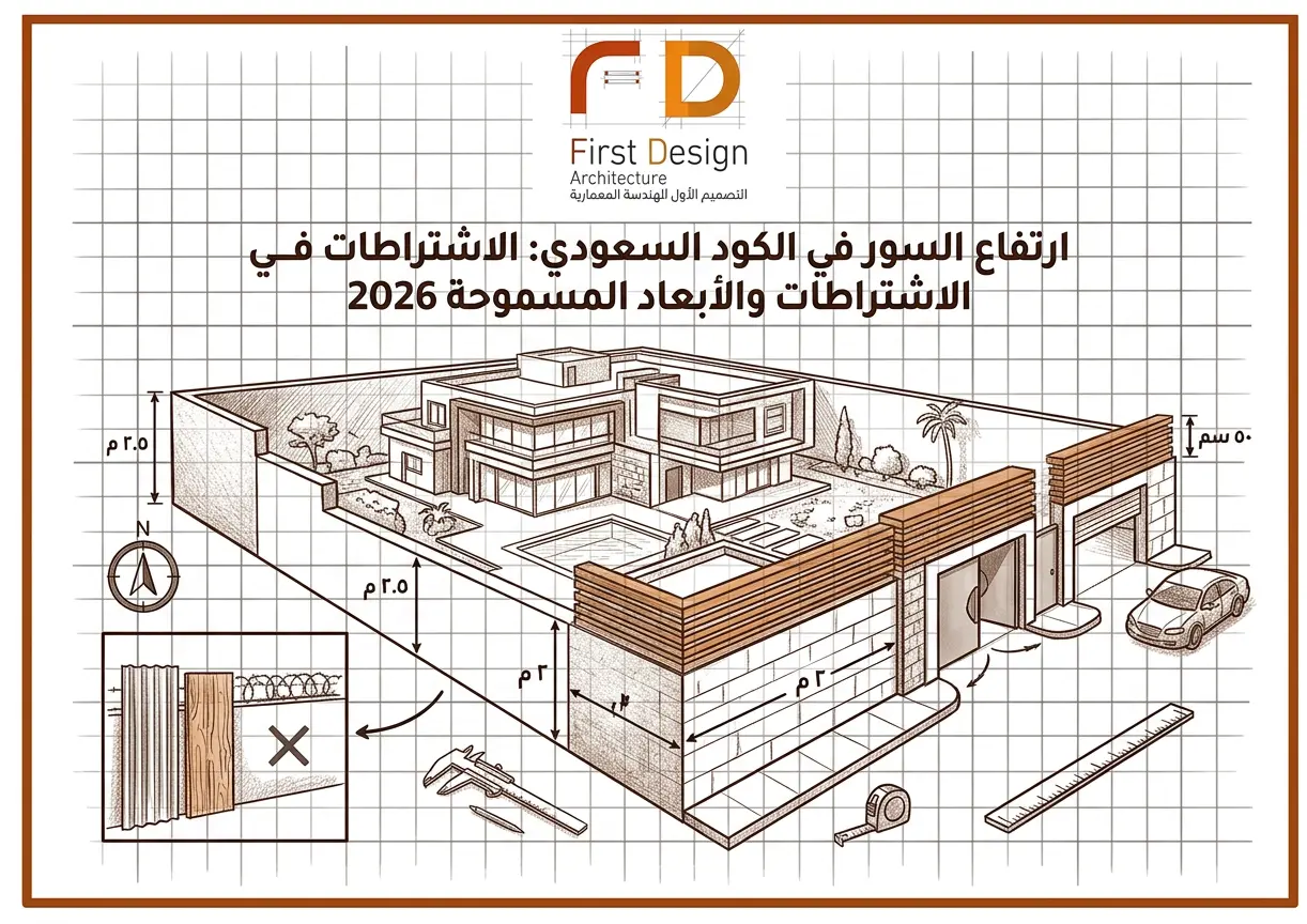 ارتفاع السور في الكود السعودي